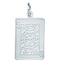 Sterling Silver Queen of Hearts Charm