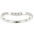 14k White Gold 1/4ct TDW Diamond Curved Wedding Band (G-H, I1)