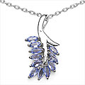 Sterling Silver Tanzanite Marquise Necklace