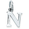 Sterling Silver Initial 'N' Charm