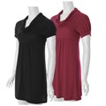 Self Esteem Junior Cowl Neck Short-sleeve Dress