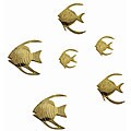 Set of 8 Brass Wall Fish