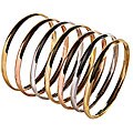 Nexte 14k Tri-tone Gold Stackable Overlay 'Semanario' Bangle (Set of 7)