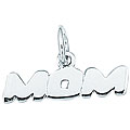 Sterling Silver 'Mom' Charm