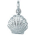 Sterling Silver Small Scallop Shell Charm