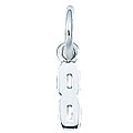 Sterling Silver Number 8 Charm