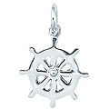 Sterling Silver Antique Boat Steering Wheel Charm