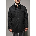 Mantoni Wool and Cashmere Charcoal Beltless Coat