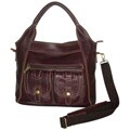 Amerileather Elizabeth Two-pocket Leather Tote Bag