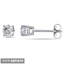 14k Gold 1/2ct TDW Round Diamond Stud Earrings (H-I, I1-I2)