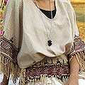 Cotton 'Hypnotic Geometry' Blouse (Thailand)