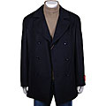 Mantoni Men's Navy Double-breasted Wool/ Cashmere Peacoat