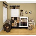 Trend Lab Geo Brown 4-piece Crib Bedding Set