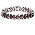 Sterling Silver Garnet Bracelet