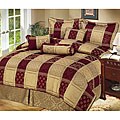 Authority on hampton bay patio furniture Hampton 7-piece Burgundy/ Gold Comforter Set