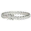 14k White Gold Overlay CZ Star Burst Bracelet