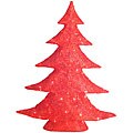 Decorative 31-inch Red Sisal Tree with LED Lights