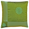 Chinese Symbol Of Life Green Cushion Cover