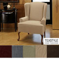 TexStyle Corduroy Stretch Wing Chair Slipcover