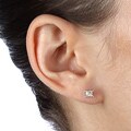 14k Gold 1/2ct TDW Princess-cut Value Diamond Stud Earrings (J-K, I2-I3)