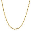 Caribe Gold 14k over Sterling Silver 18-inch Diamond-cut Rope Chain (1.5 mm)