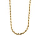 Caribe Gold 14k over Sterling Silver 24-inch Rope Chain (2 mm)