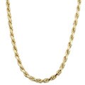 Caribe Gold 14k over Sterling Silver 18-inch Diamond-cut Rope Chain (2.8 mm)