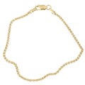 Caribe Gold 14k over Sterling Silver 7-inch Spiga Chain Bracelet