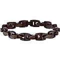 Black-plated Stainless Steel Men's Link Bracelet