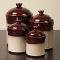 Sango Nova Brown 4-piece Kitchen Canister Set