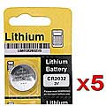 Lithium Coin Battery CR2032 (Pack of 5)