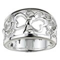 Sterling Essentials Sterling Silver Butterfly and Heart Ring