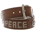 Ysela Casual 'Peace' Leather Studded Belt