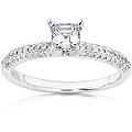 14k Gold 3/4ct TDW Asscher Diamond Engagement Ring (H-I, SI1-SI2)