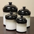 Sango Nova Black 4-piece Kitchen Canister Set