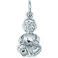 Sterling Silver Large Sitting Baby Charm
