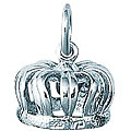 Sterling Silver 'King's Velvet Crown' Charm