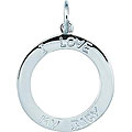 Sterling Silver 'I Love My Baby' Picture Charm
