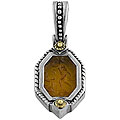 Sterling Silver and Carnelian Glass Pendant