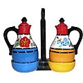 Viva Collection Hand-painted Oil and Vinegar Set