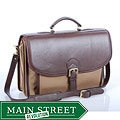 Aston Leather Ultralight Double-compartment Briefcase