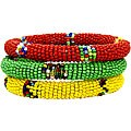 Trio of Red, Yellow and Green Bracelets (Kenya)
