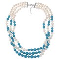 Photos and reviews on Turquoise Secretary desk Maddy Emerson FW Pearl and Turquoise Necklace (8-9 mm)