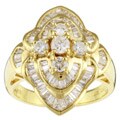 18k Yellow Gold 1 1/2ct TDW Diamond Cocktail Ring (H-I, I) (Size 6.25)