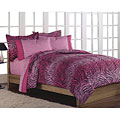 Pink 'Wild One' Full-size Bed in a Bag with Sheet Set