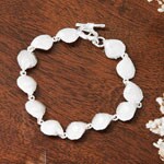 Sterling Silver 'Sea Shells' Link Bracelet (Mexico)
