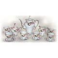 Meaningful data on porcelain Bust Pink Rose Fine Porcelain 15-piece Espresso Set