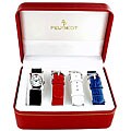 Peugeot Women's Silvertone Slide-thru Watch Set