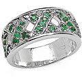 Sterling Silver and Emerald Ring