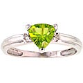 Michael Valitutti 14k Gold Peridot/ Diamond Ring (Size 7)